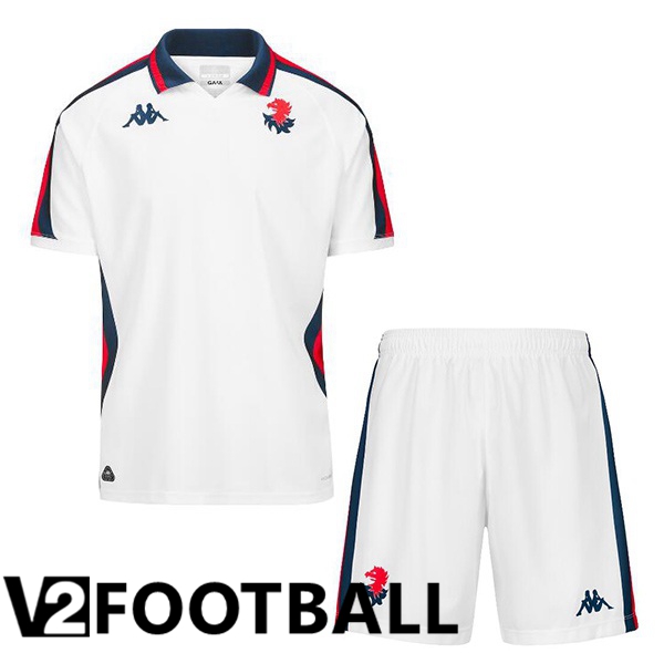 Genoa CFC Kids Away Soccer Shirt White 2024/2025