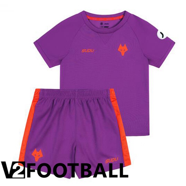 Wolves Kids Third Soccer Shirt Purple 2024/2025