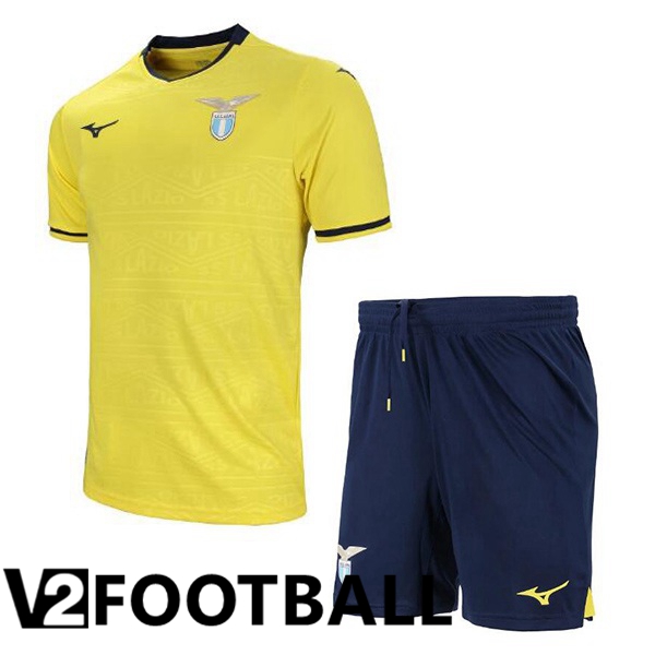 SS Lazio Kids Away Soccer Shirt Yellow 2024/2025