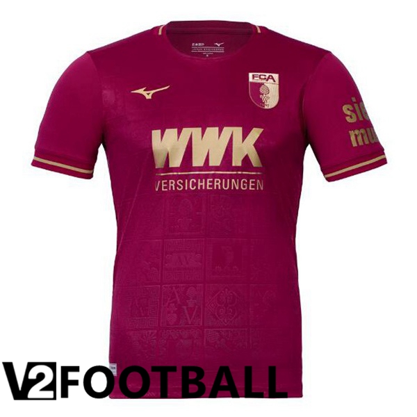 FC Augsburg Third Soccer Shirt Red 2024/2025