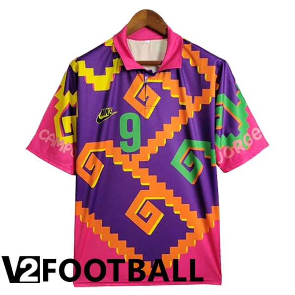 Mexico Retro Goalkeeper Soccer Shirt Purple/Pink