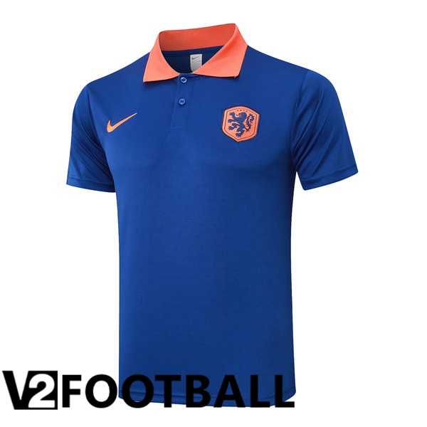 Netherlands Soccer Polo Blue 2024/2025