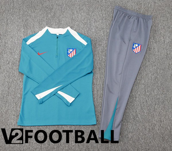 Atletico Madrid Kids kit Training Tracksuit Blue 2024/2025