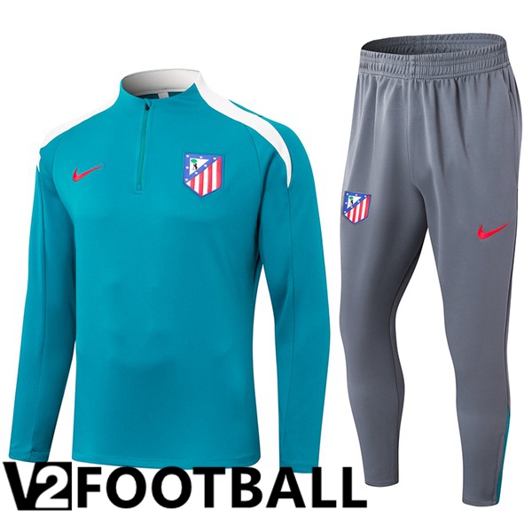 Atletico Madrid Kids kit Training Tracksuit Blue 2024/2025