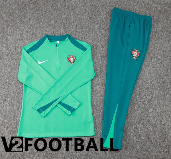 Portugal Kids kit Training Tracksuit Green 2024/2025