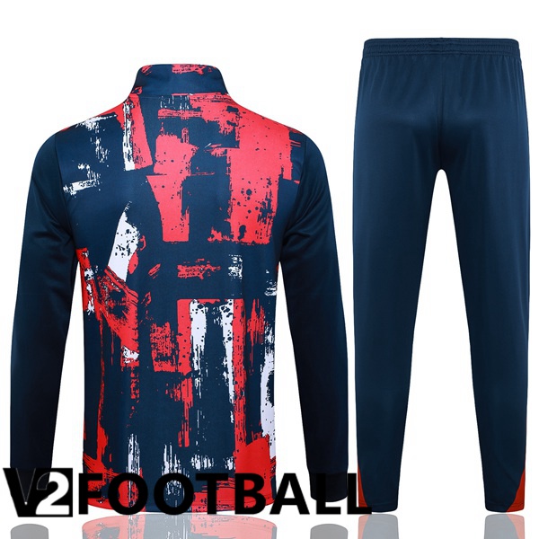 Paris PSG kit Training Tracksuit - Jacket Blue Royal Red 2024/2025