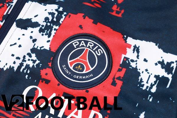 Paris PSG kit Training Tracksuit - Jacket Blue Royal Red 2024/2025