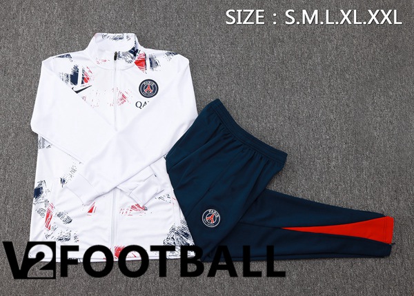 Paris PSG kit Training Tracksuit - Jacket White 2024/2025