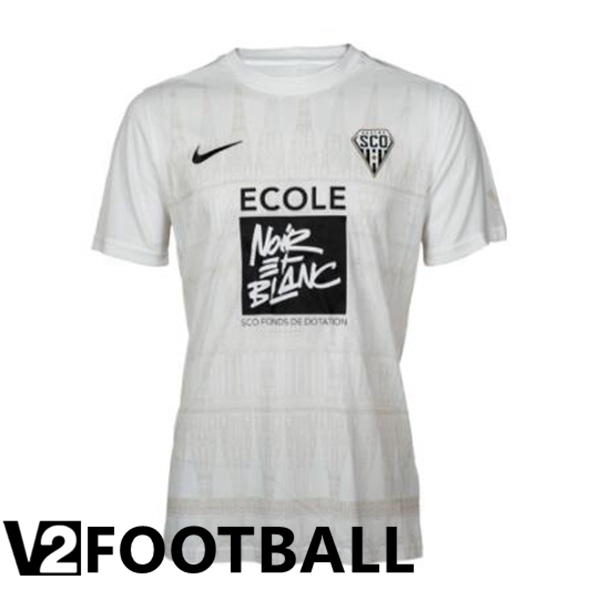 Angers SCO Away Soccer Shirt White 2024/2025