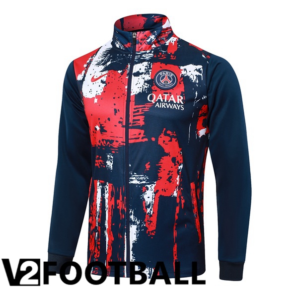 Paris PSG Training Jacket Blue Royal Red 2024/2025