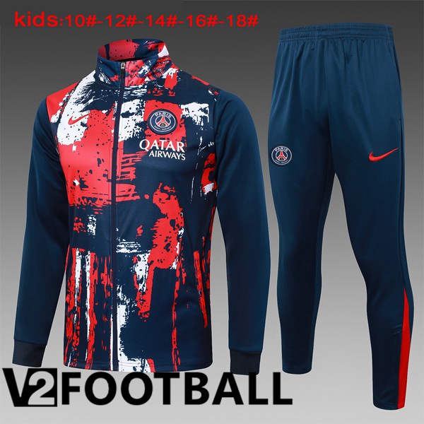 Paris PSG Kids kit Training Tracksuit - Jacket Blue Royal 2024/2025