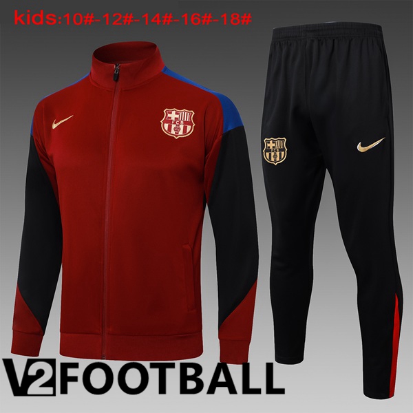 FC Barcelona Kids kit Training Tracksuit - Jacket Red 2024/2025