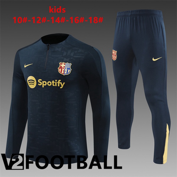 FC Barcelona Kids kit Training Tracksuit Black 2024/2025