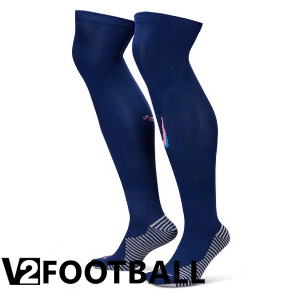 Atletico Madrid Third Soccer Socks Blue 2024/2025