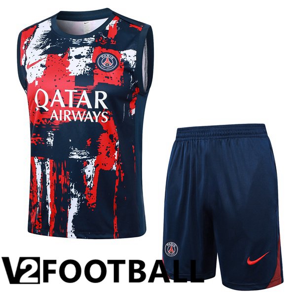 Paris PSG Gilet Soccer + Shorts Blue Royal 2024/2025