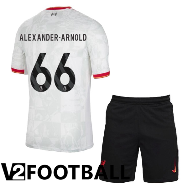 FC Liverpool (ALEXANDER-ARNOLD 66) Kids Third Soccer Shirt White 2024/2025