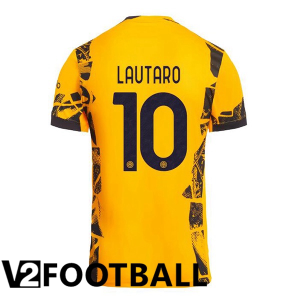 Inter Milan (LAUTARO 10) Third Soccer Shirt Yellow 2024/2025