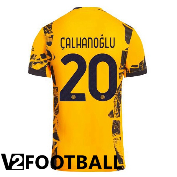 Inter Milan (ÇALHANOĞLU 20) Third Soccer Shirt Yellow 2024/2025