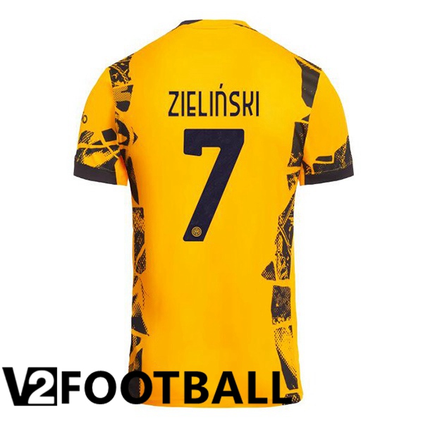 Inter Milan (ZIELIŃSKI 7) Third Soccer Shirt Yellow 2024/2025