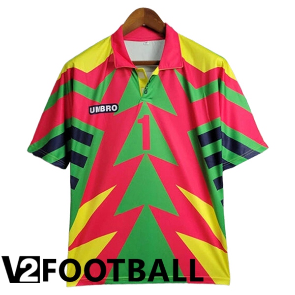 Mexico Retro Goalkeeper Soccer Shirt Green/Red 1998