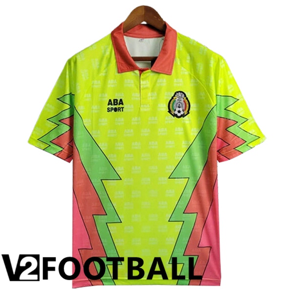 Mexico Retro Goalkeeper Soccer Shirt Green/Blue