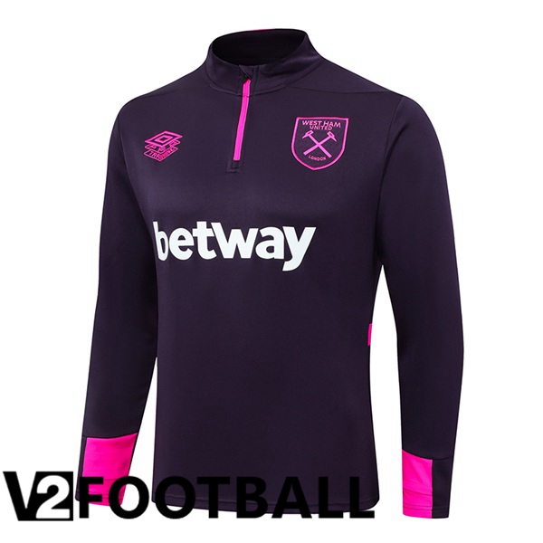 West Ham United Training Sweatshirt Purple 2024/2025