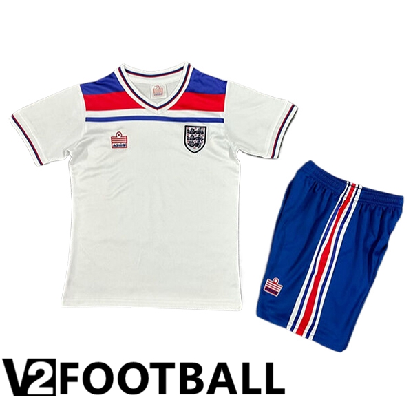 England Retro Kids Home Soccer Shirt 1982