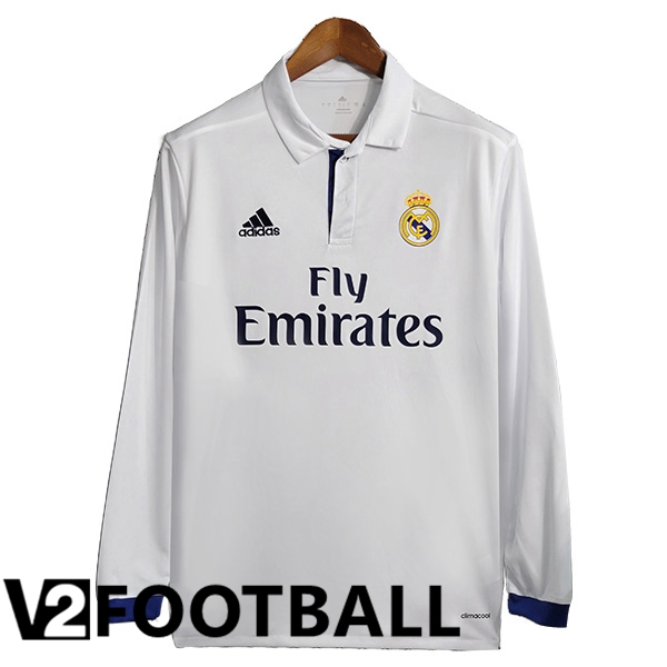 Real Madrid Retro Home Soccer Shirt Long sleeve 2016/2017