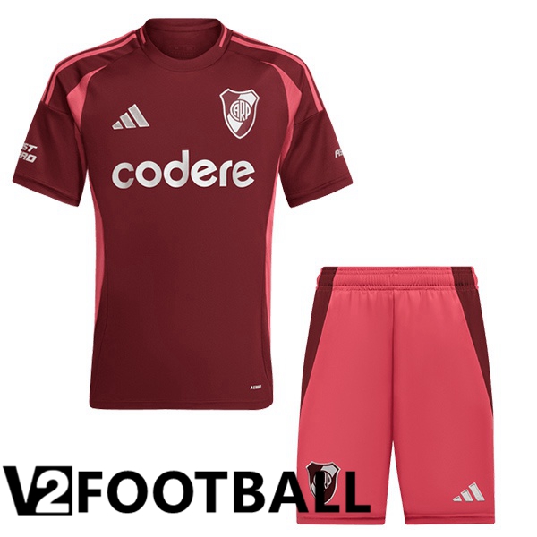 River Plate Kids Away Soccer Shirt Red 2024/2025