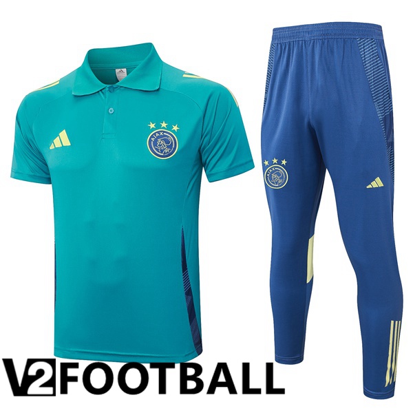 AFC Ajax Soccer Polo + Training Pants Blue 2024/2025