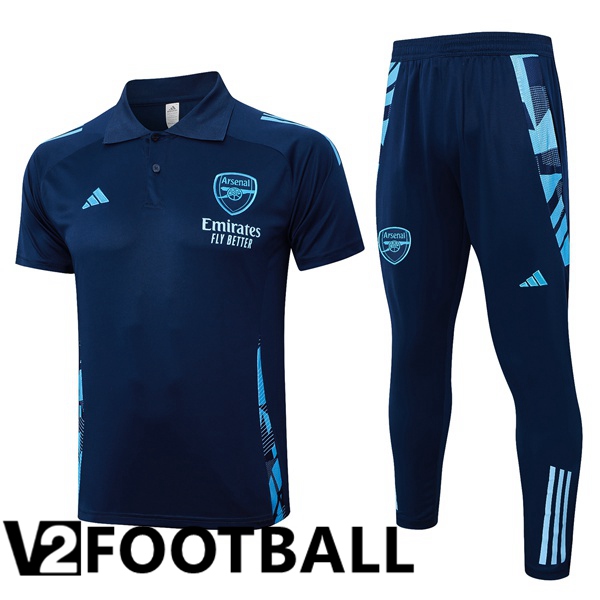 Arsenal Soccer Polo + Training Pants Blue Royal 2024/2025