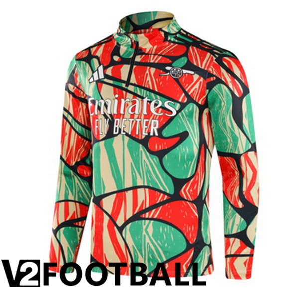 Arsenal Training Sweatshirt Green Red 2024/2025