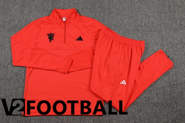 Manchester United kit Training Tracksuit Red 2024/2025