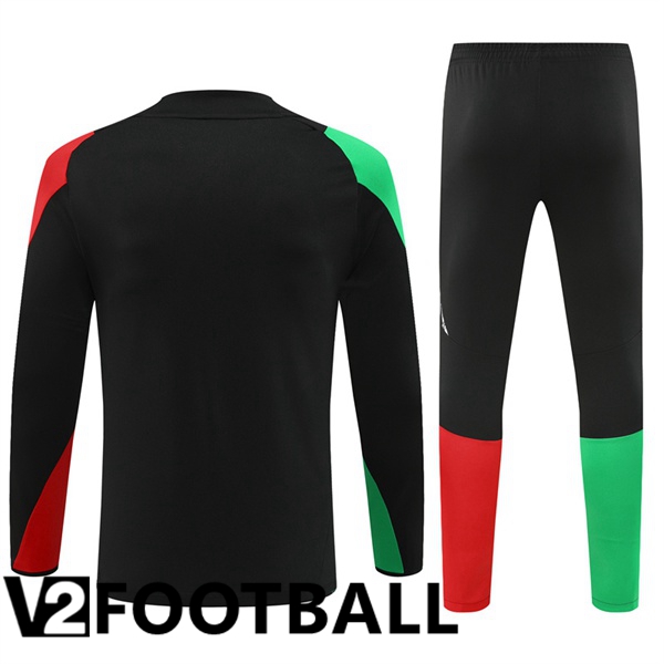 Arsenal Black kit Training Tracksuit Green Red 2024/2025