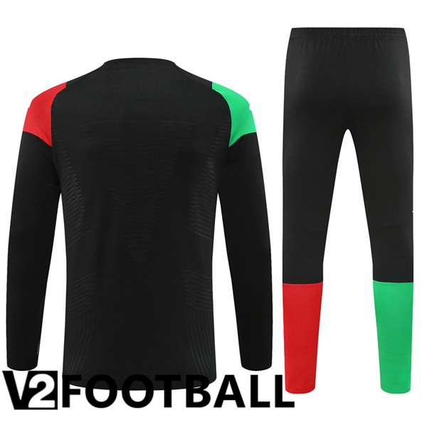 Arsenal Black kit Training Tracksuit Green Red 2024/2025