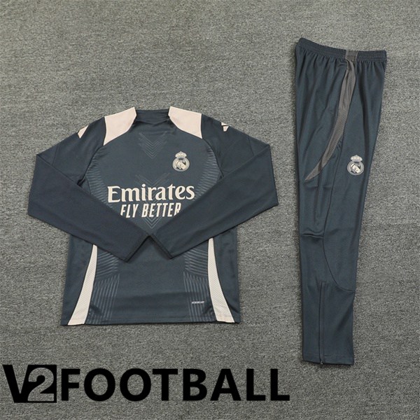 Real Madrid kit Training Tracksuit Grey 2024/2025