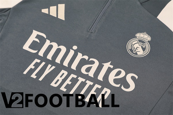 Real Madrid kit Training Tracksuit Grey 2024/2025