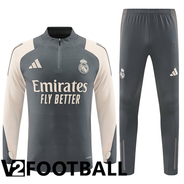 Real Madrid kit Training Tracksuit Grey 2024/2025