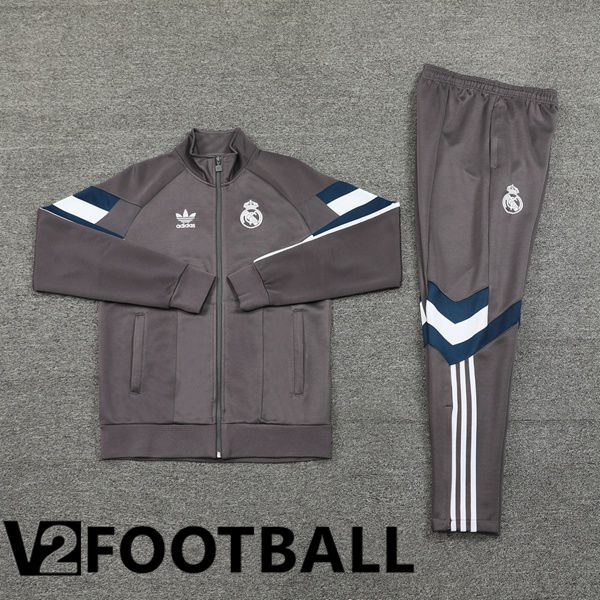 Real Madrid kit Training Jacket Suit Grey 2024/2025