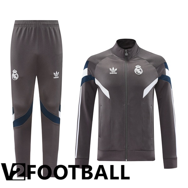 Real Madrid kit Training Jacket Suit Grey 2024/2025