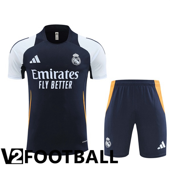 Real Madrid kit Training T Shirt + Shorts Blue Royal 2024/2025