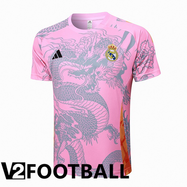 Real Madrid Training T Shirt Pink 2024/2025