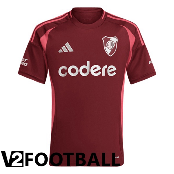 River Plate Away Soccer Shirt Red 2024/2025