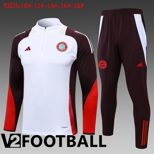 Bayern Munich Kids kit Training Tracksuit White 2024/2025