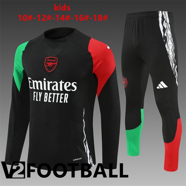 Arsenal Kids kit Training Tracksuit Black Red Green 2024/2025