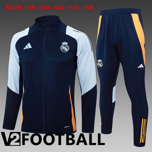 Real Madrid Kids kit Training Jacket Suit Blue Royal 2024/2025