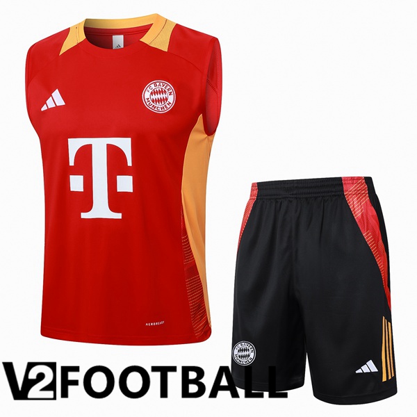 Bayern Munich Gilet Soccer + Shorts Red 2024/2025