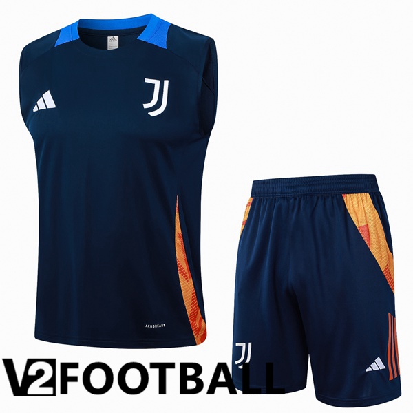 Juventus Gilet Soccer + Shorts Blue Royal 2024/2025