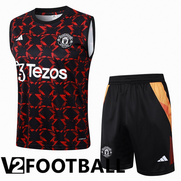 Manchester United Gilet Soccer + Shorts Red 2024/2025