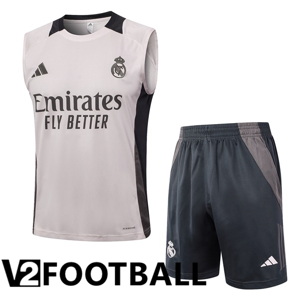 Real Madrid Gilet Soccer + Shorts Grey 2024/2025